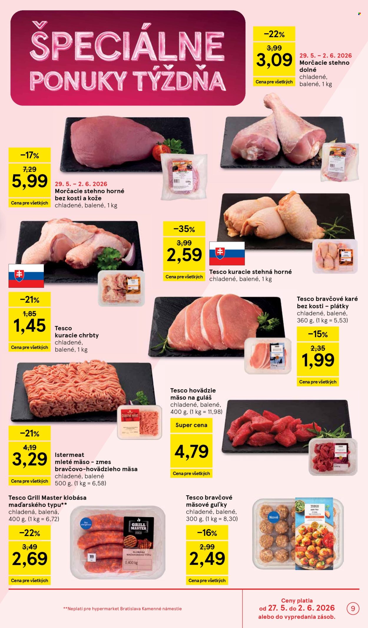 Leták TESCO - 27.5.2026 - 2.6.2026. Strana 9