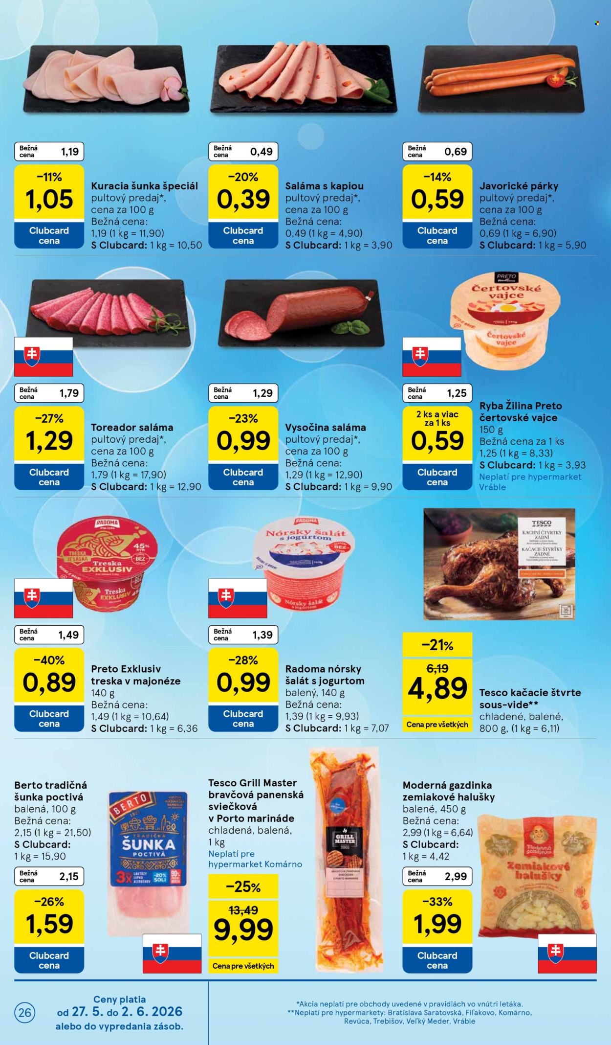 Leták TESCO - 27.5.2026 - 2.6.2026. Strana 26