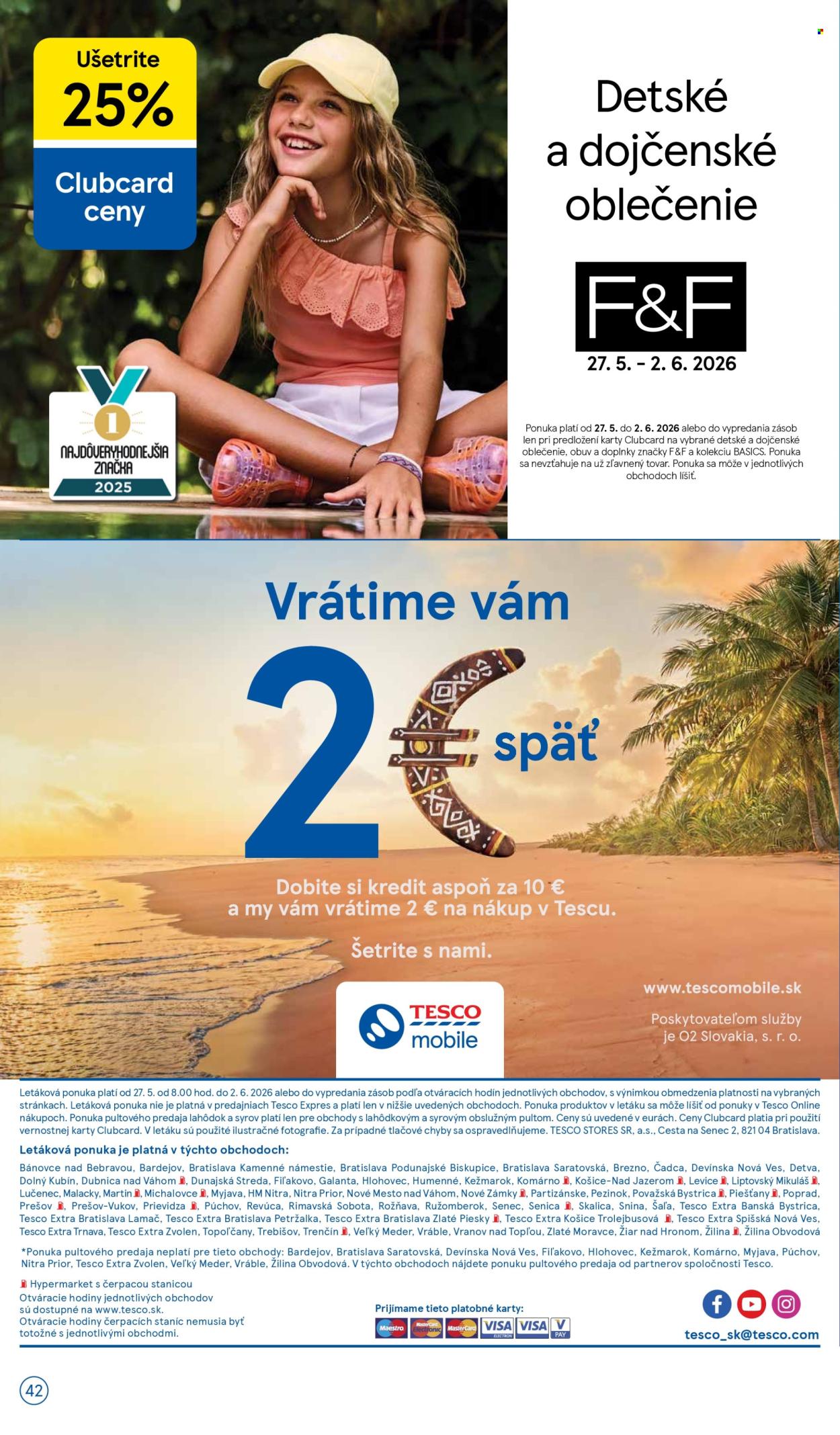 Leták TESCO - 27.5.2026 - 2.6.2026. Strana 42