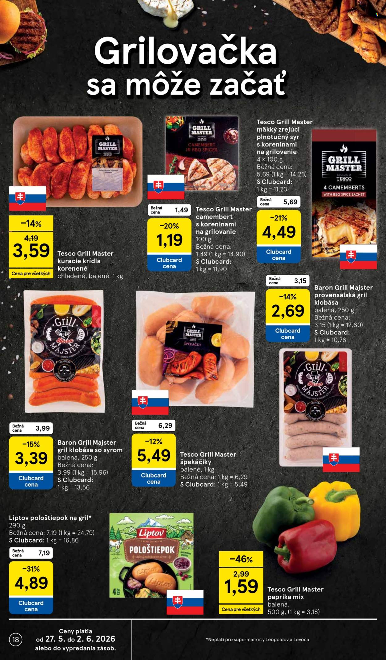 Leták TESCO supermarket - 27.5.2026 - 2.6.2026. Strana 18