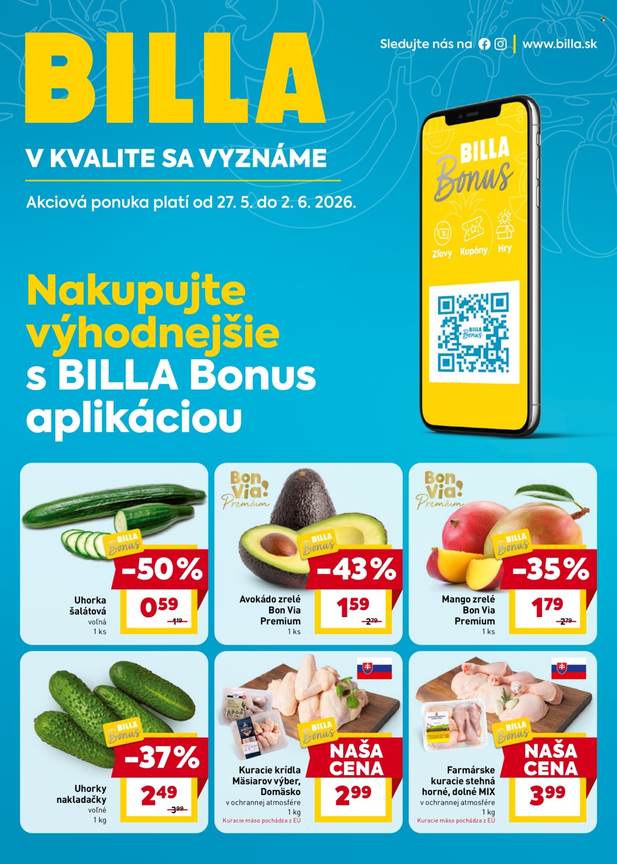 Leták Billa - 27.5.2026 - 2.6.2026. Strana 1