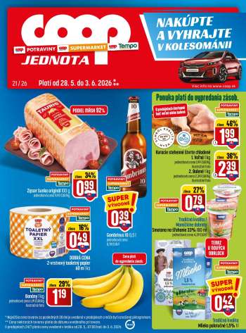 Leták COOP Jednota - 28.5.2026 - 3.6.2026.