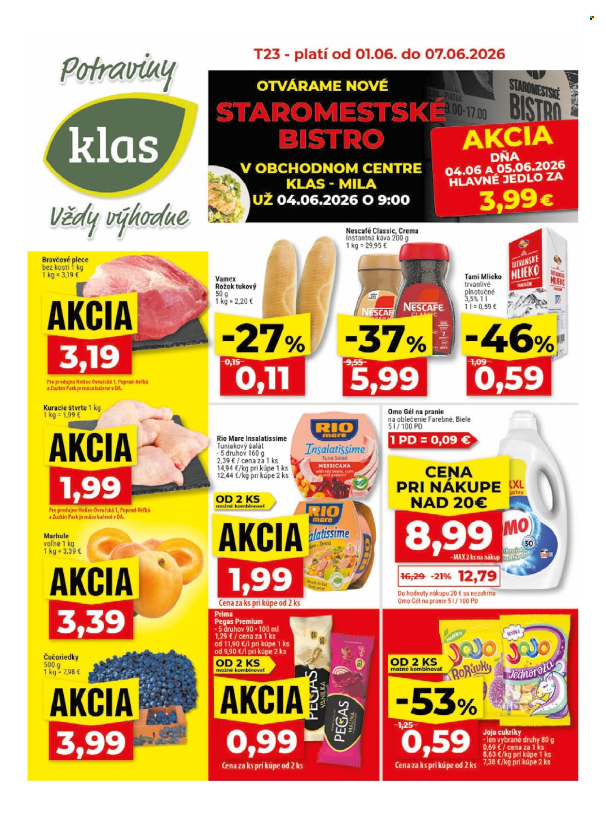 Leták Klas - 1.6.2026 - 7.6.2026. Strana 1