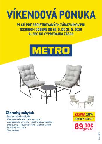 Leták Metro - 28.5.2026 - 31.5.2026.