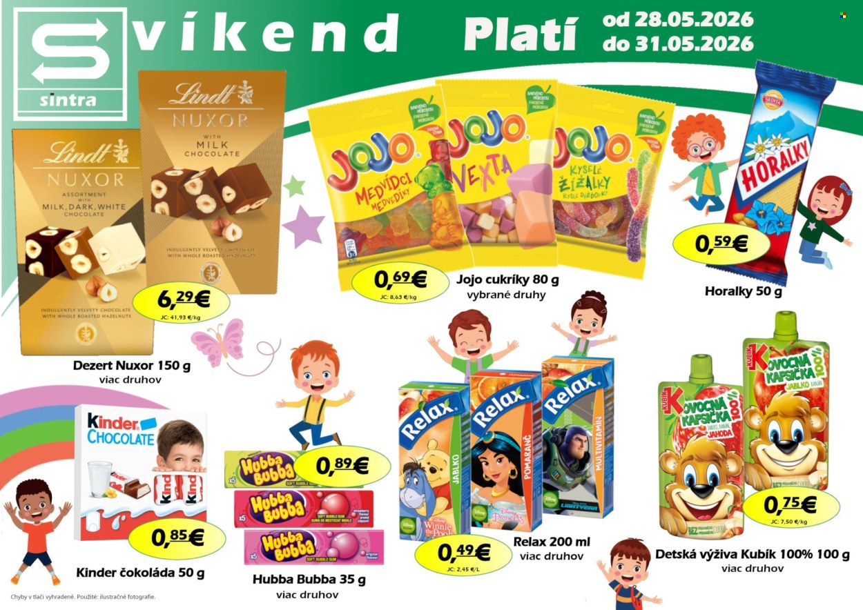 Leták Sintra - 28.5.2026 - 31.5.2026. Strana 1