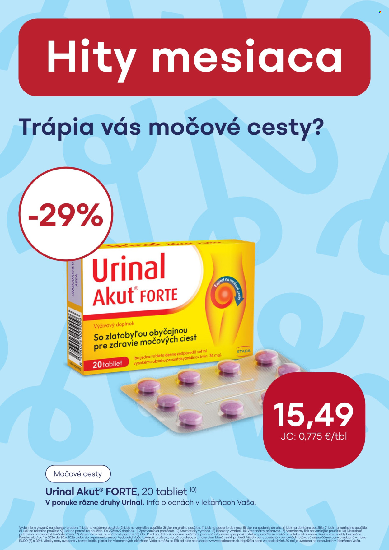 Leták Vaša lekáreň - 1.6.2026 - 30.6.2026. Strana 13