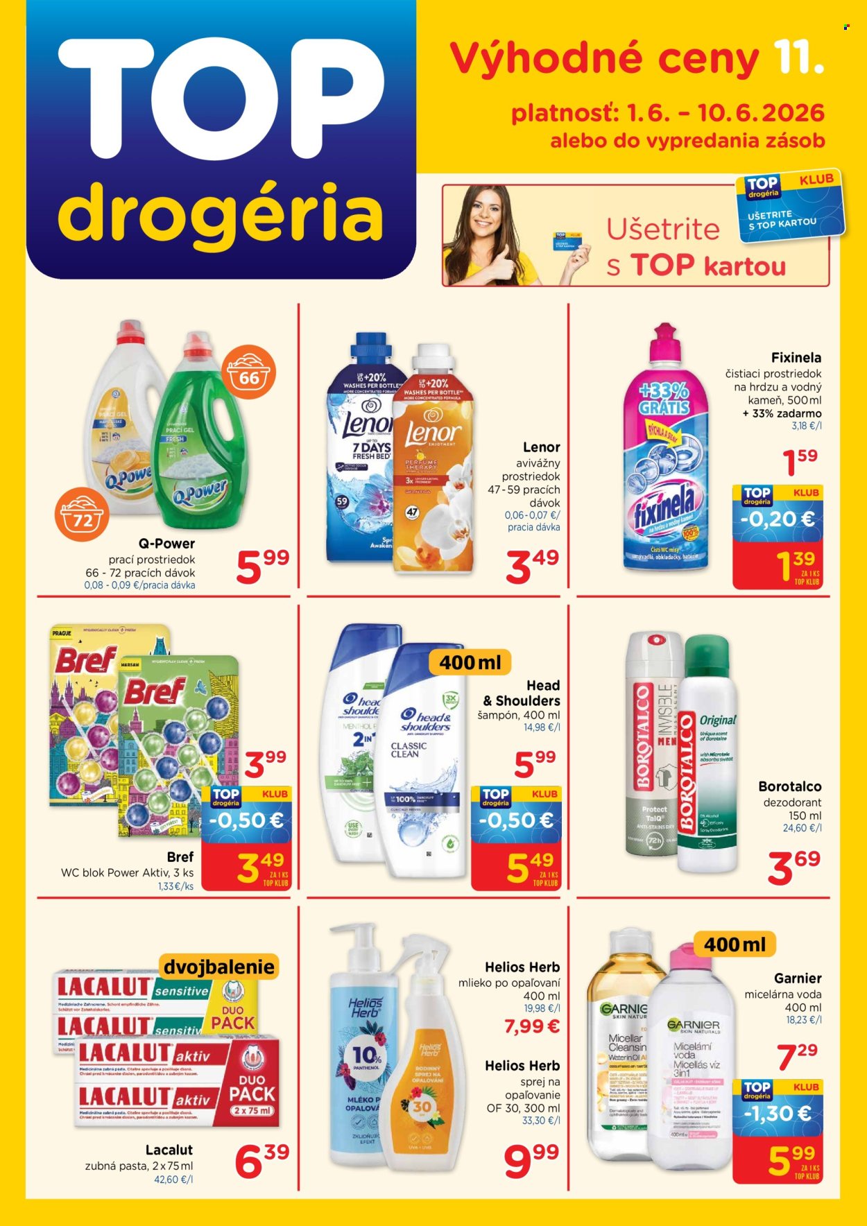 Leták TOP drogéria - 1.6.2026 - 10.6.2026. Strana 1