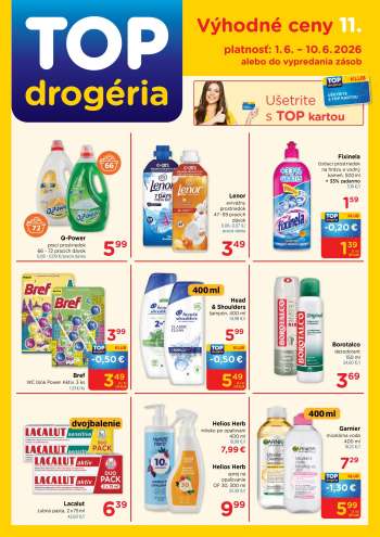 Leták TOP drogéria - 1.6.2026 - 10.6.2026.