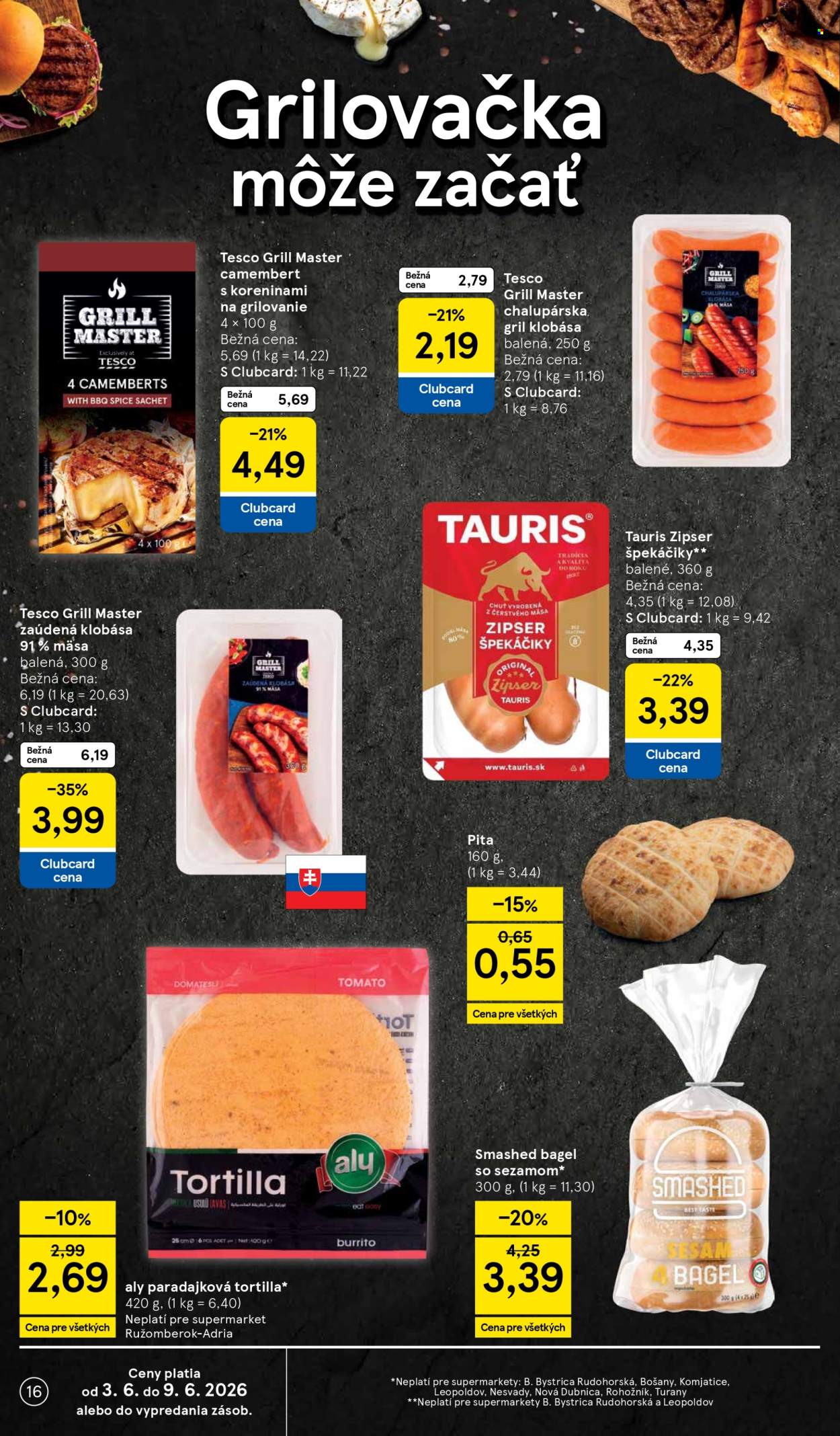 Leták TESCO supermarket - 3.6.2026 - 9.6.2026. Strana 16