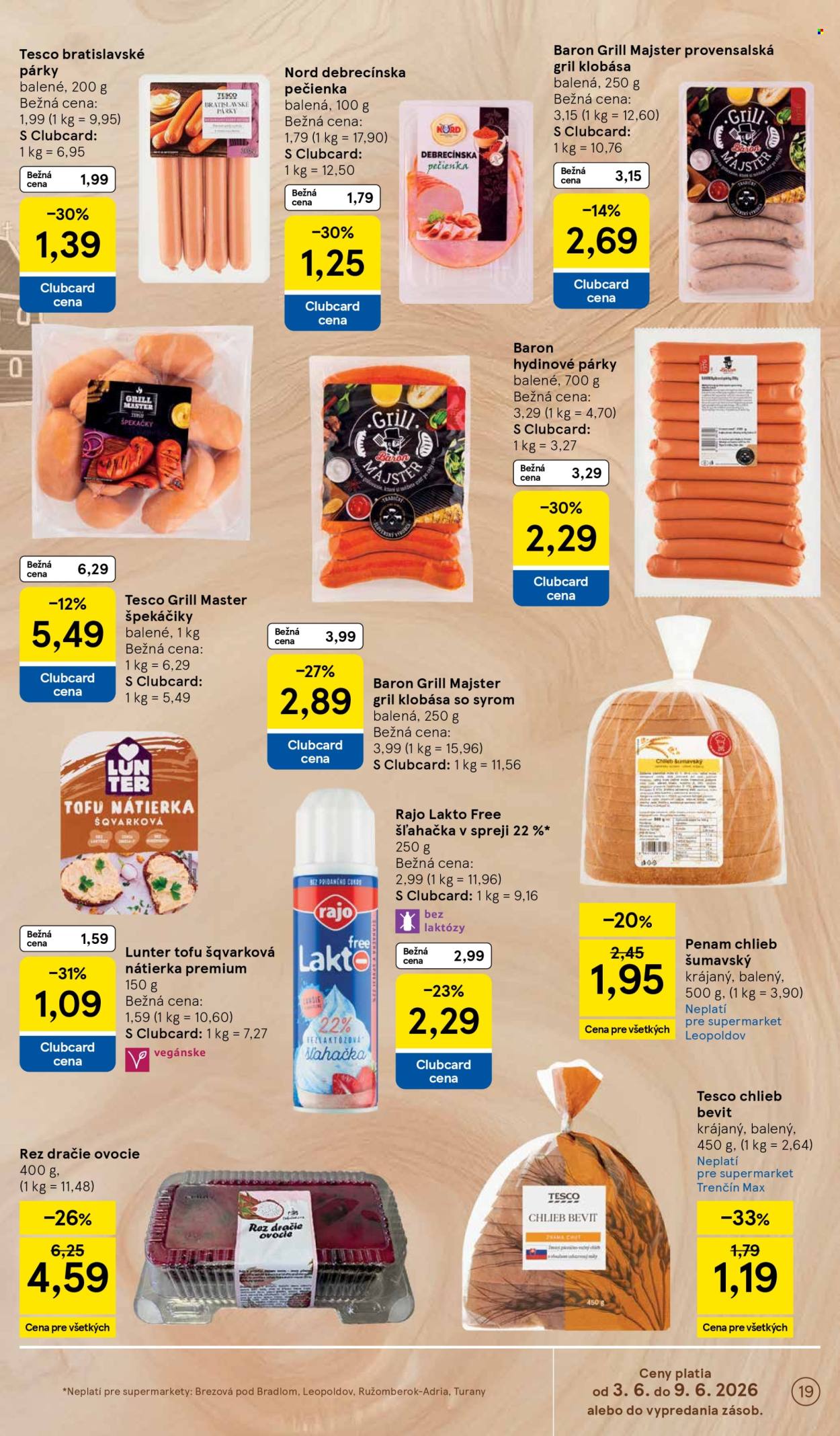 Leták TESCO supermarket - 3.6.2026 - 9.6.2026. Strana 19