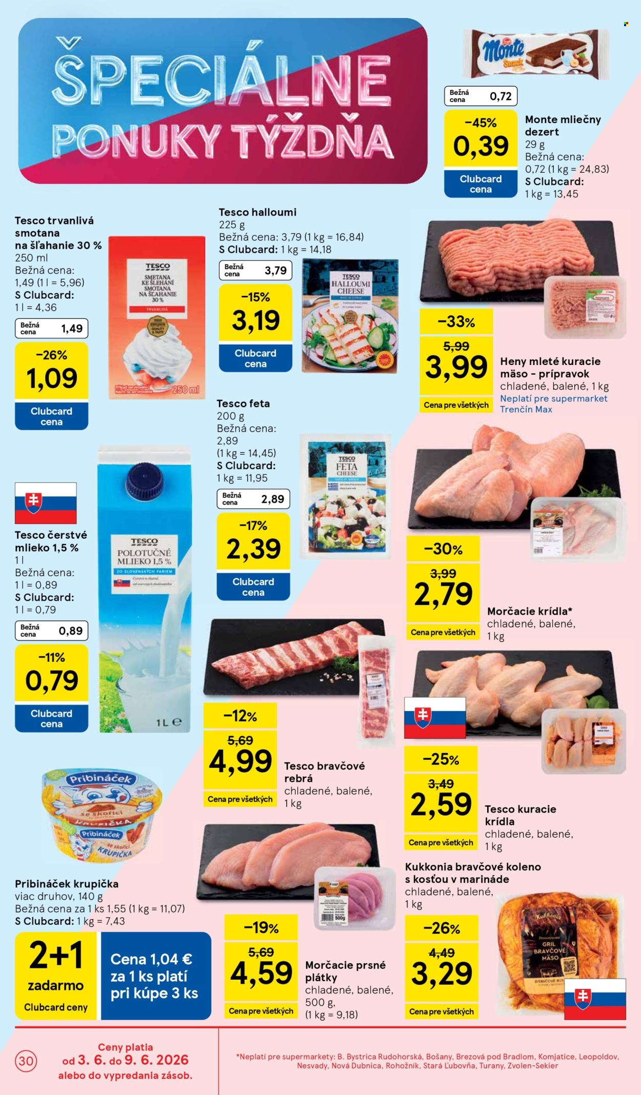 Leták TESCO supermarket - 3.6.2026 - 9.6.2026. Strana 30
