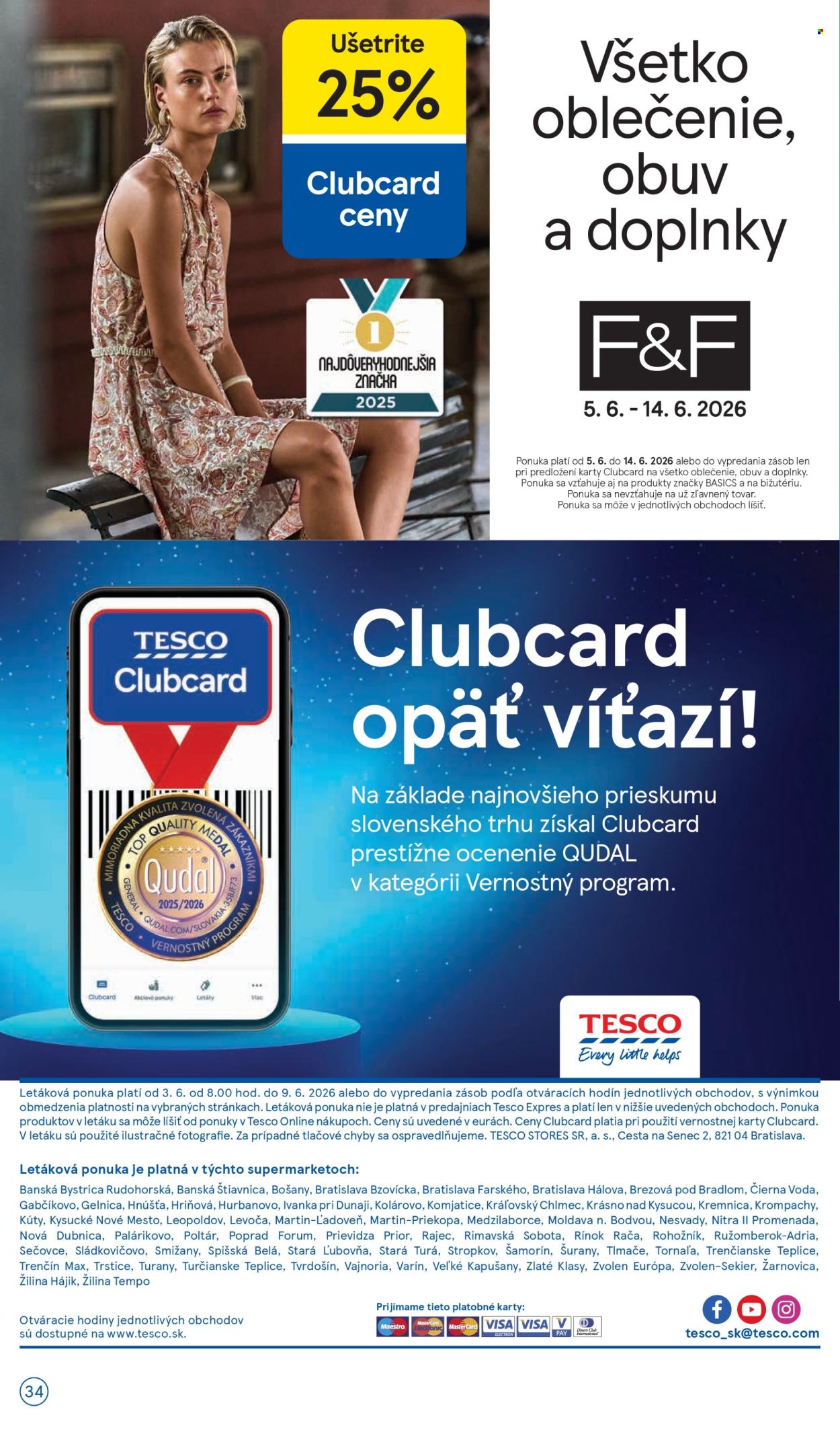 Leták TESCO supermarket - 3.6.2026 - 9.6.2026. Strana 34