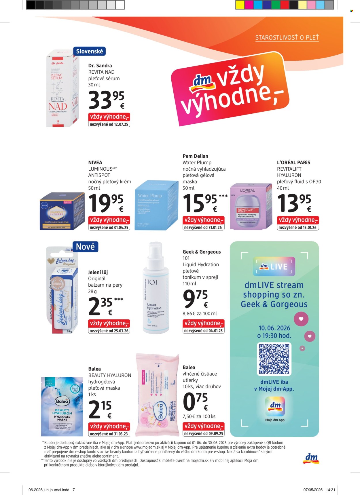 Leták dm drogerie - 1.6.2026 - 30.6.2026. Strana 7
