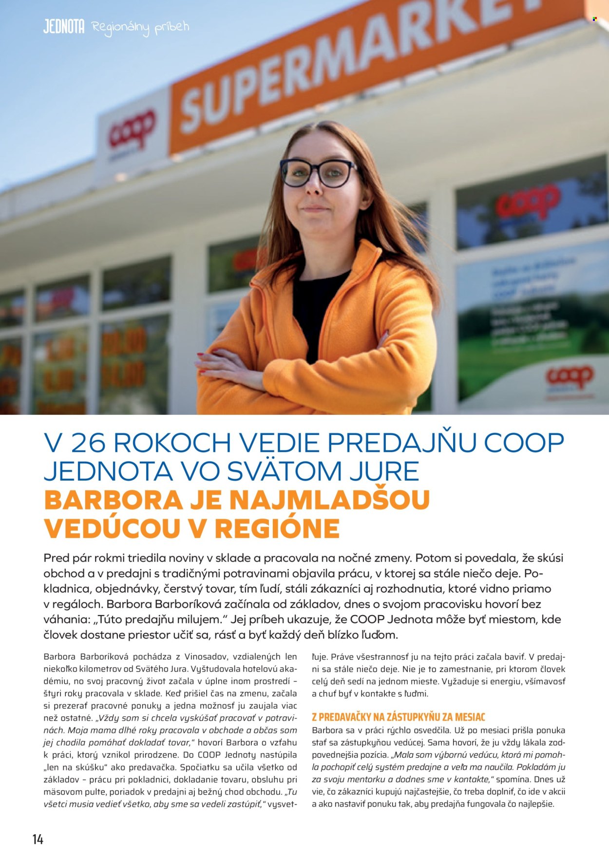Leták COOP Jednota - 1.6.2026 - 30.6.2026. Strana 14