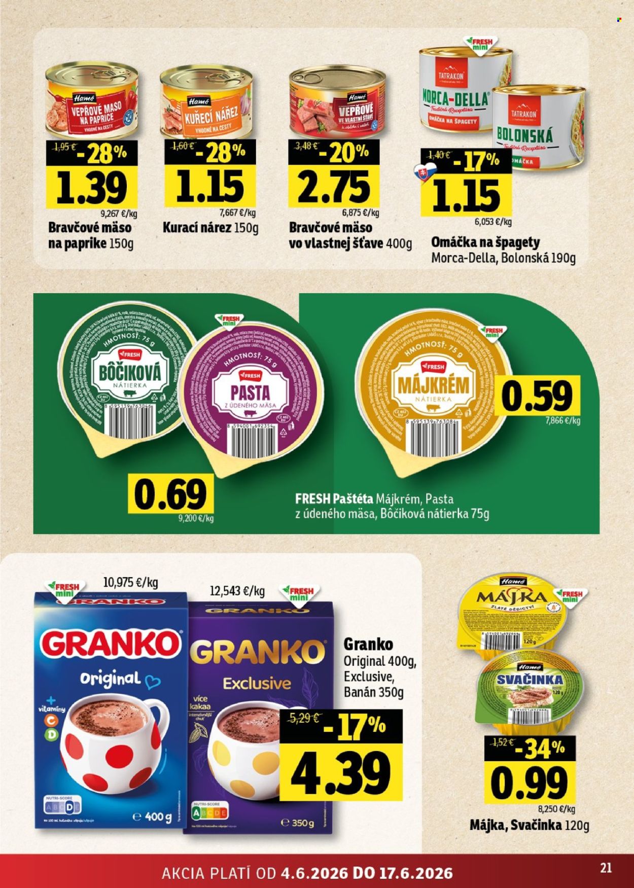 Leták FRESH - 4.6.2026 - 17.6.2026. Strana 21