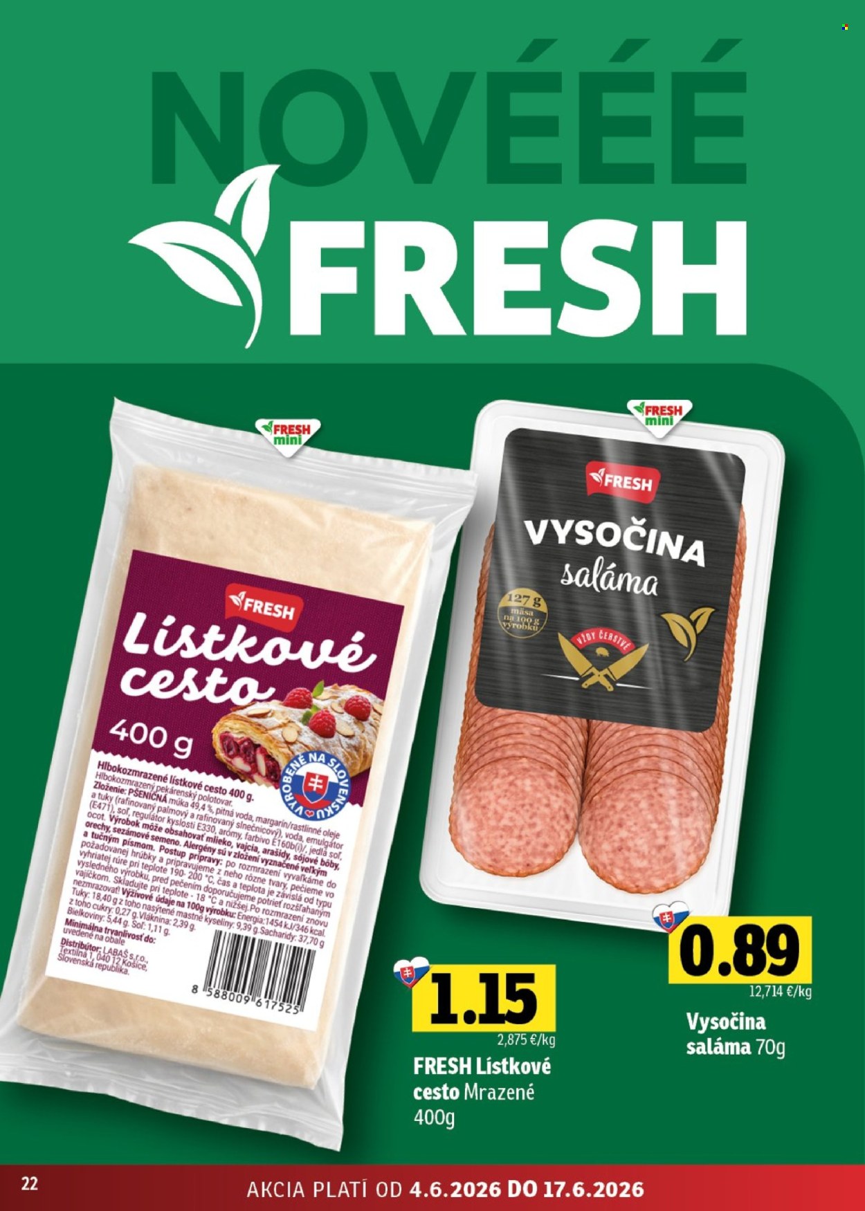 Leták FRESH - 4.6.2026 - 17.6.2026. Strana 22