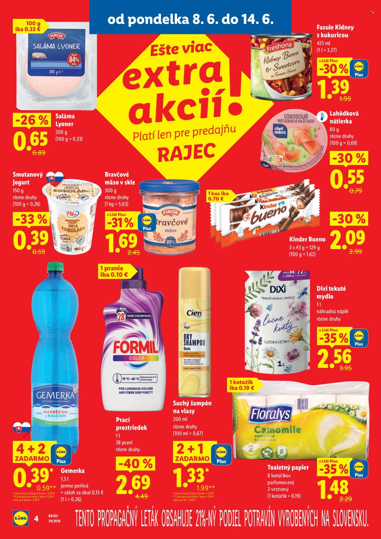 Leták Lidl - 8.6.2026 - 14.6.2026. Strana 4