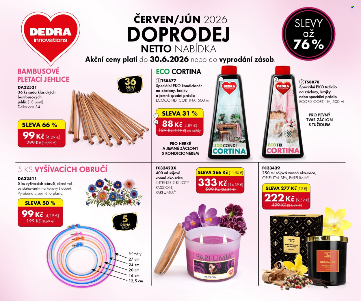 Leták Dedra - 7.6.2026 - 30.6.2026. Strana 1