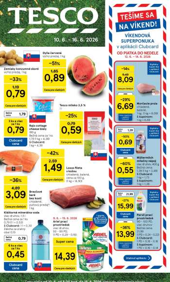 Leták TESCO - 10.6.2026 - 16.6.2026.