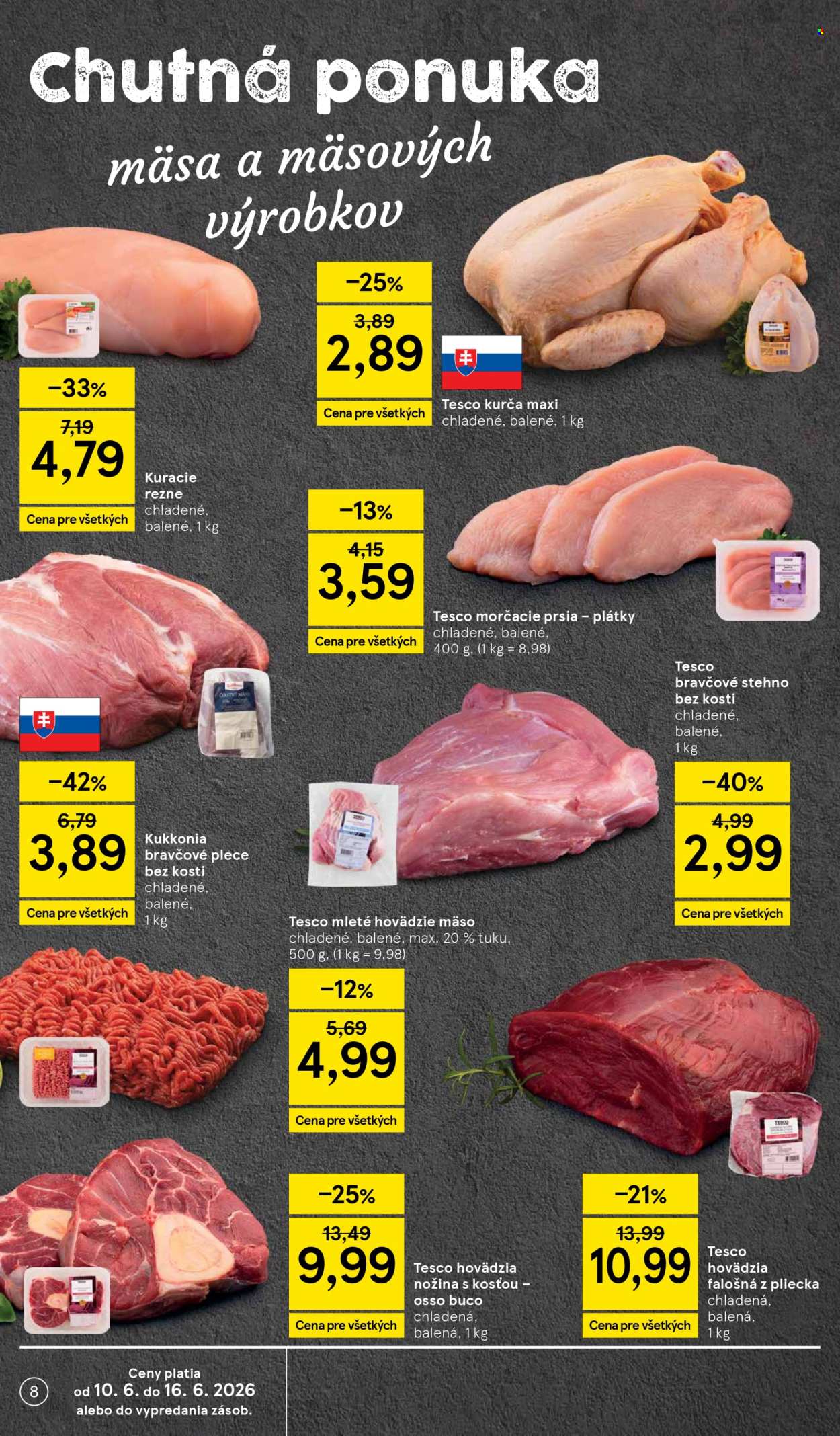 Leták TESCO supermarket - 10.6.2026 - 16.6.2026. Strana 8