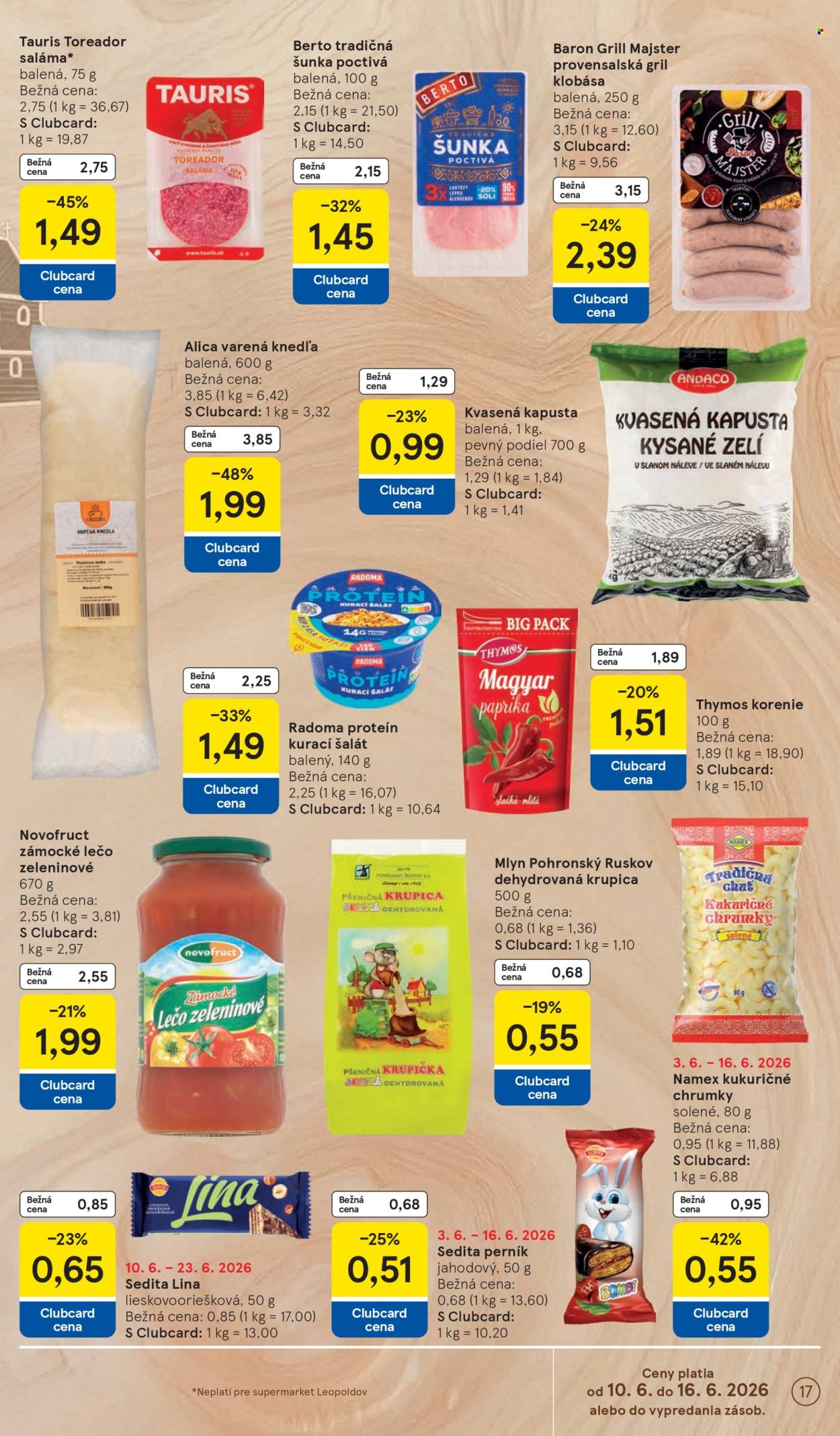 Leták TESCO supermarket - 10.6.2026 - 16.6.2026. Strana 17