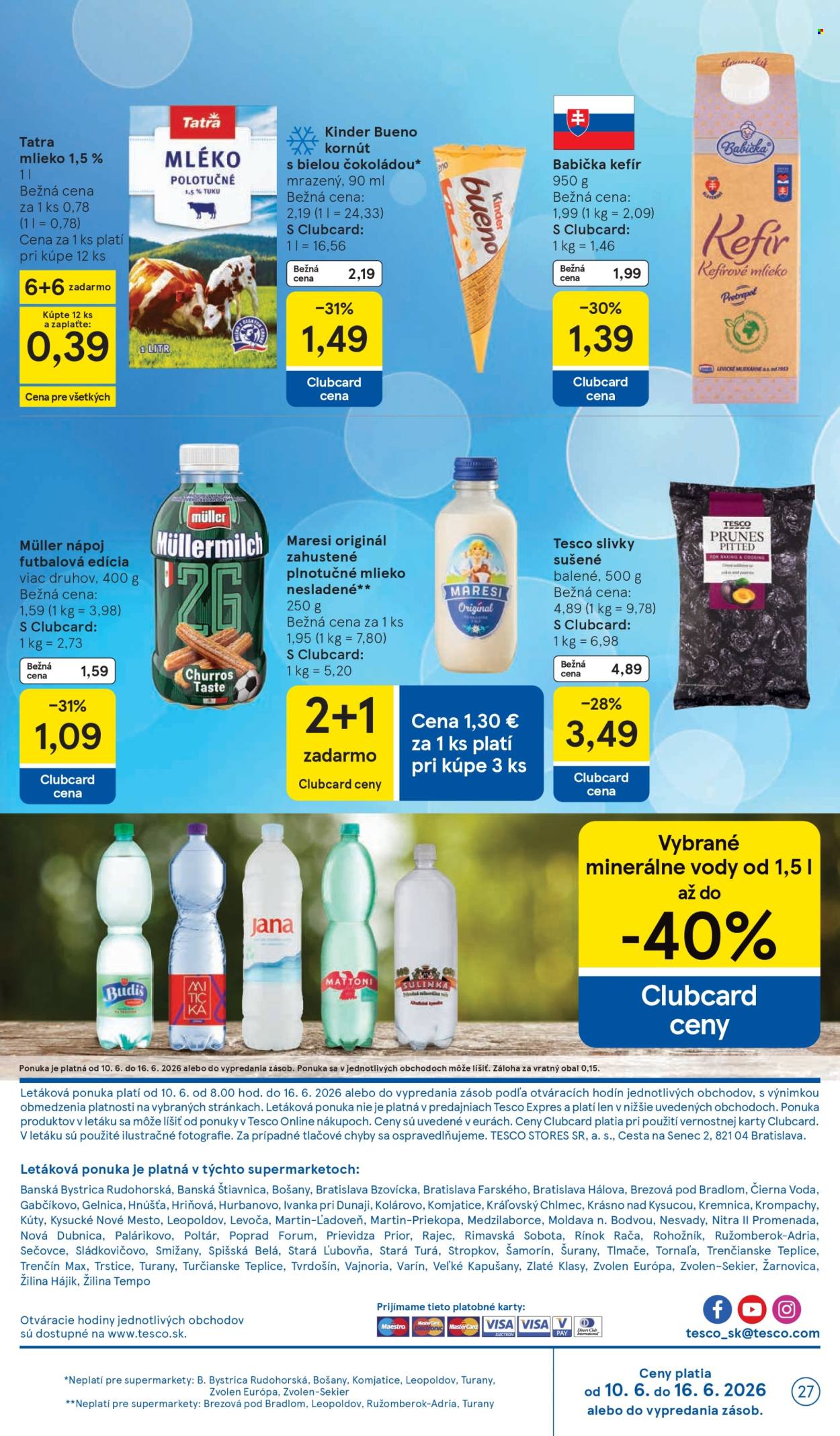 Leták TESCO supermarket - 10.6.2026 - 16.6.2026. Strana 27