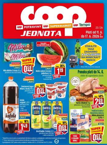 Leták COOP Jednota - 11.6.2026 - 17.6.2026.