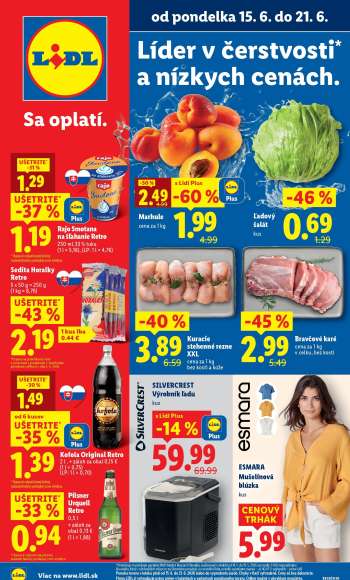 Leták Lidl - 15.6.2026 - 21.6.2026.
