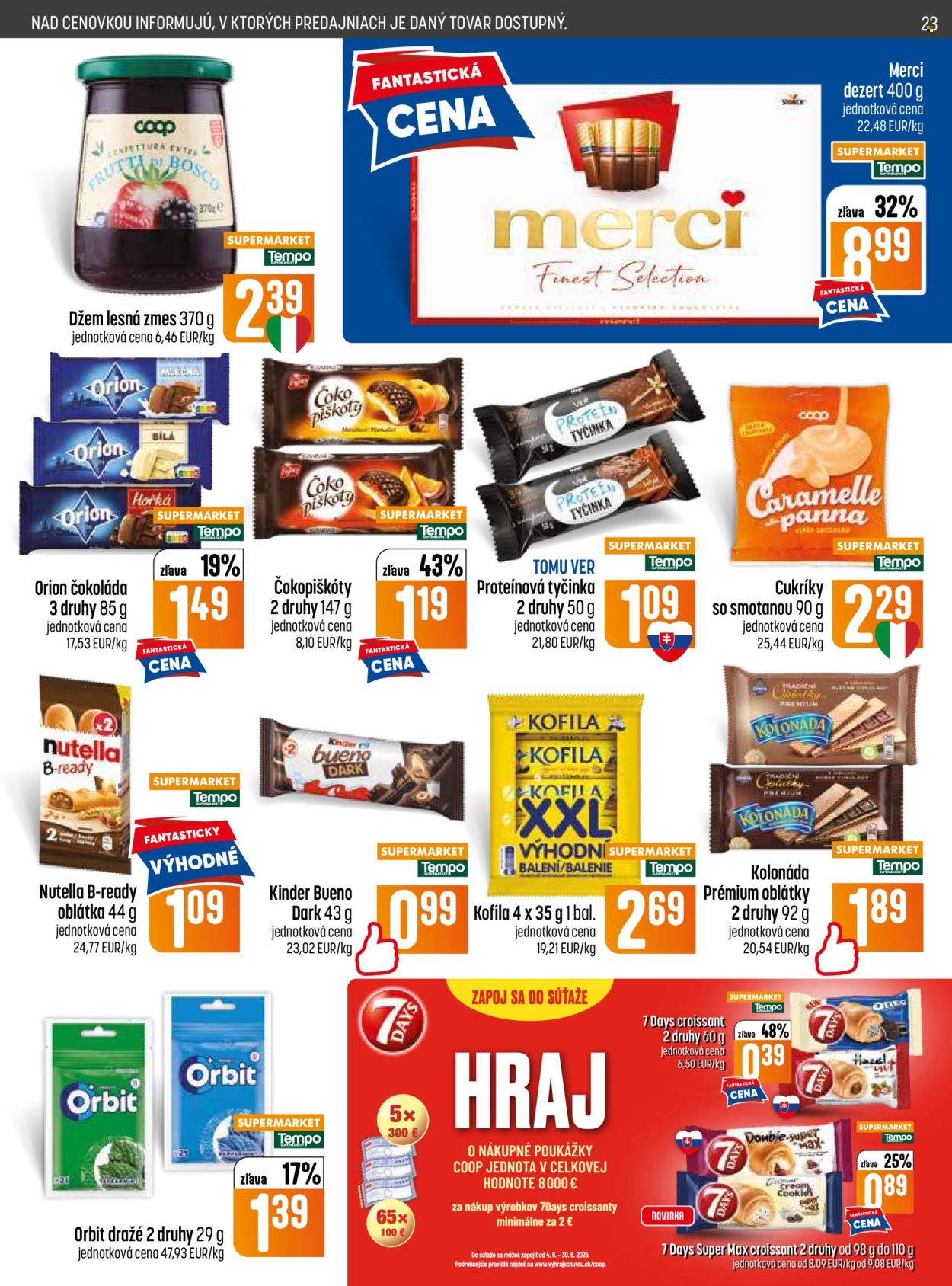 Leták COOP Jednota - 18.6.2026 - 24.6.2026. Strana 23