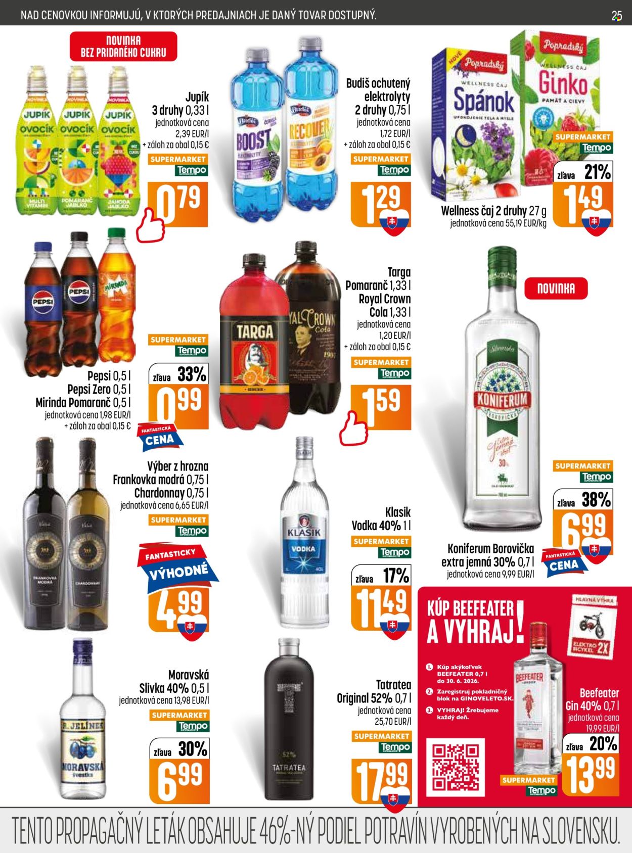 Leták COOP Jednota - 18.6.2026 - 24.6.2026. Strana 25