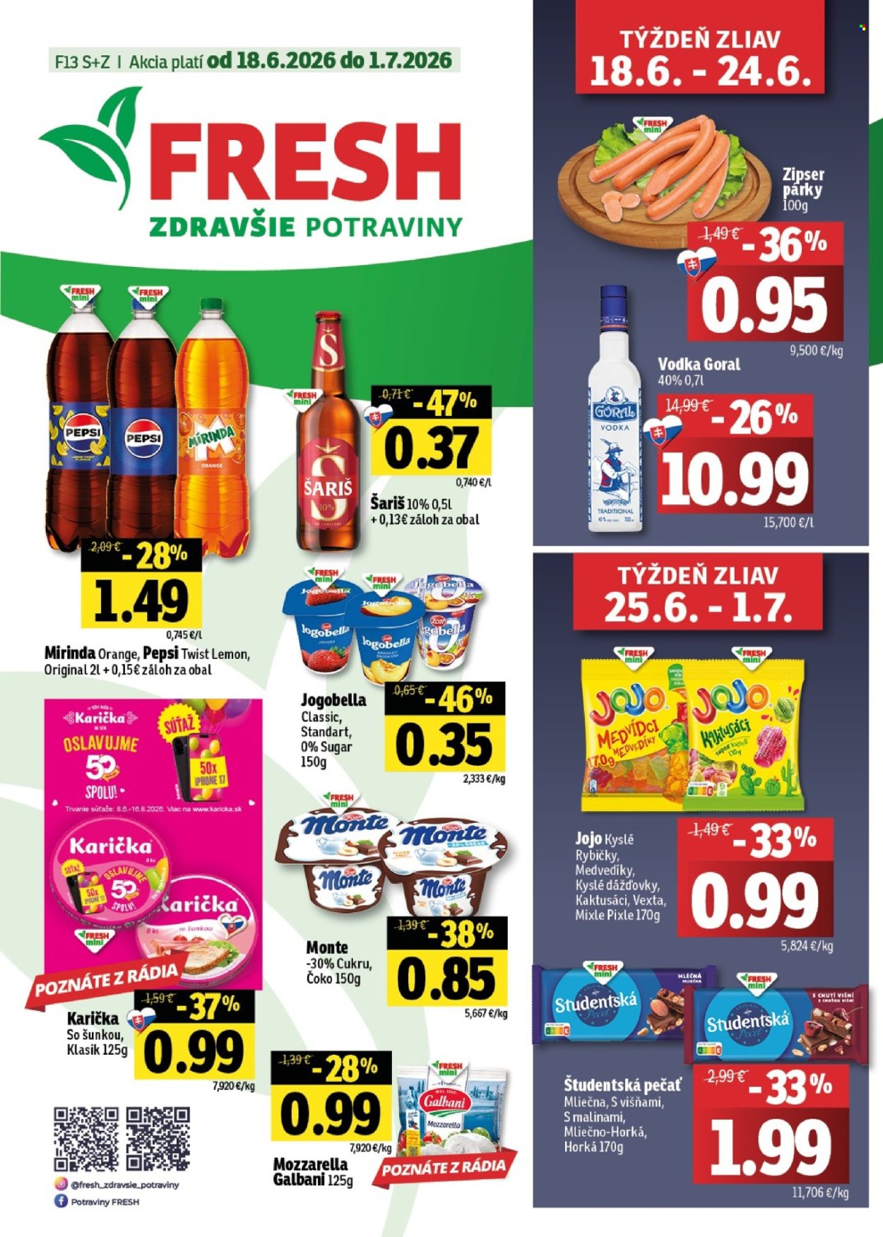 Leták FRESH - 18.6.2026 - 1.7.2026. Strana 1