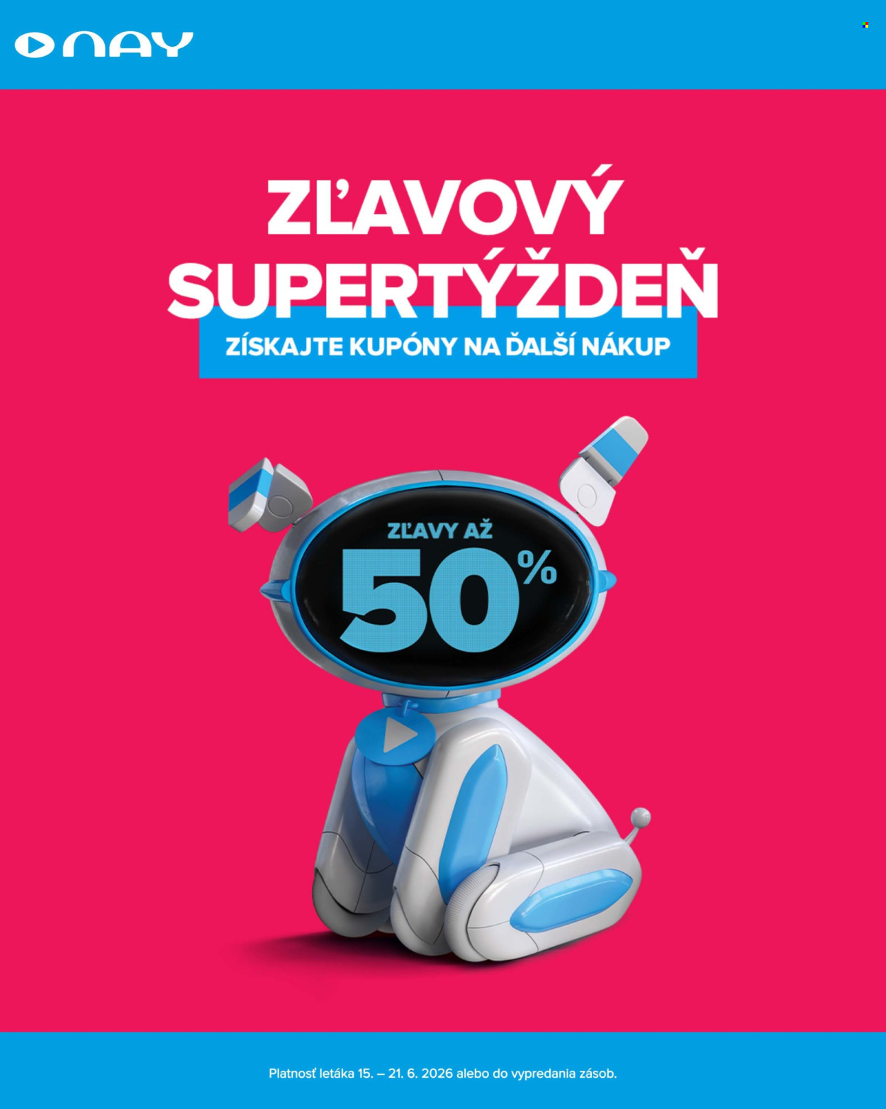 Leták NAY Elektrodom - 15.6.2026 - 21.6.2026. Strana 1