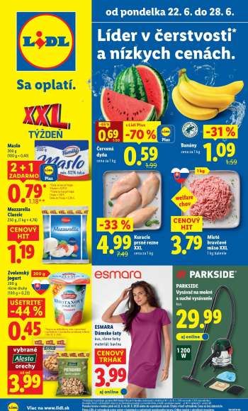 Leták Lidl - 22.6.2026 - 28.6.2026.