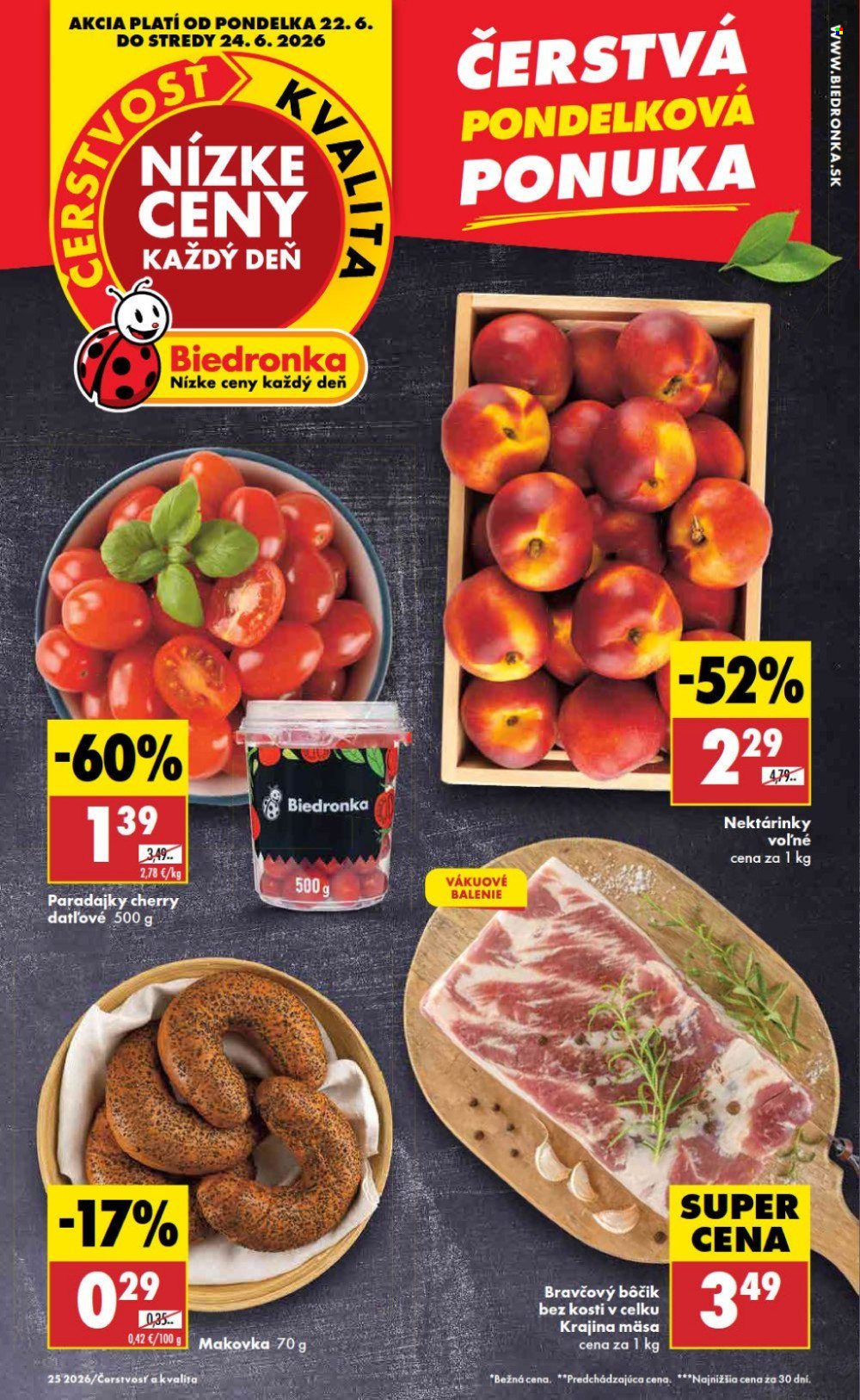 Leták Biedronka - 22.6.2026 - 24.6.2026. Strana 1