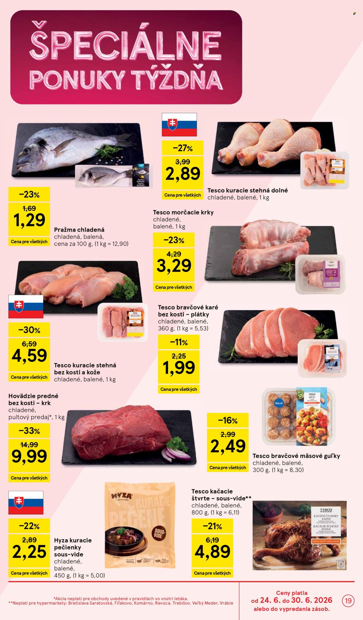 Leták TESCO - 24.6.2026 - 30.6.2026. Strana 19