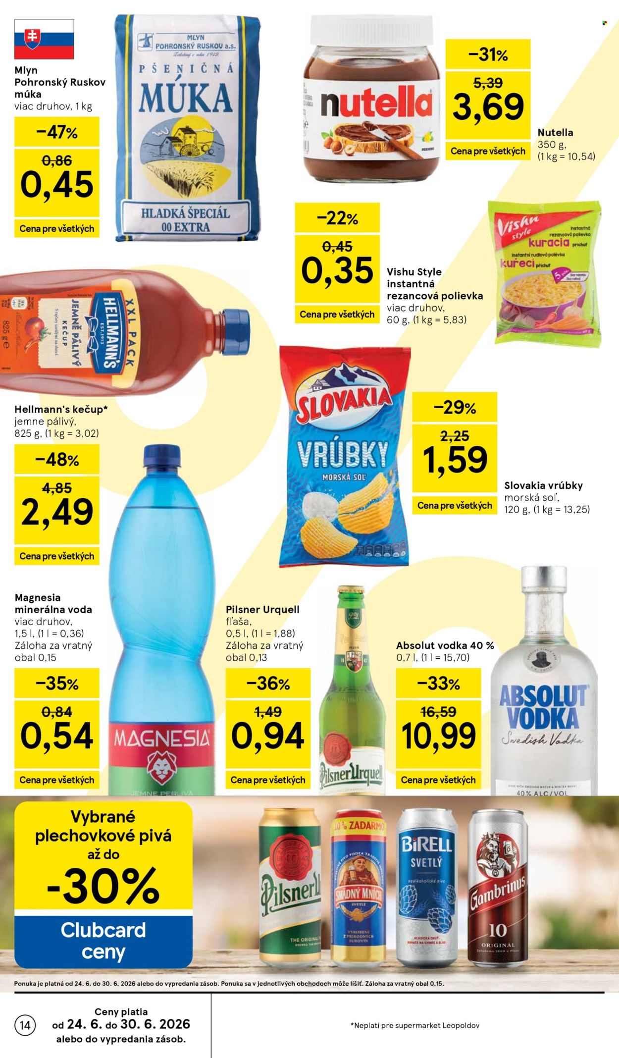 Leták TESCO supermarket - 24.6.2026 - 30.6.2026. Strana 14