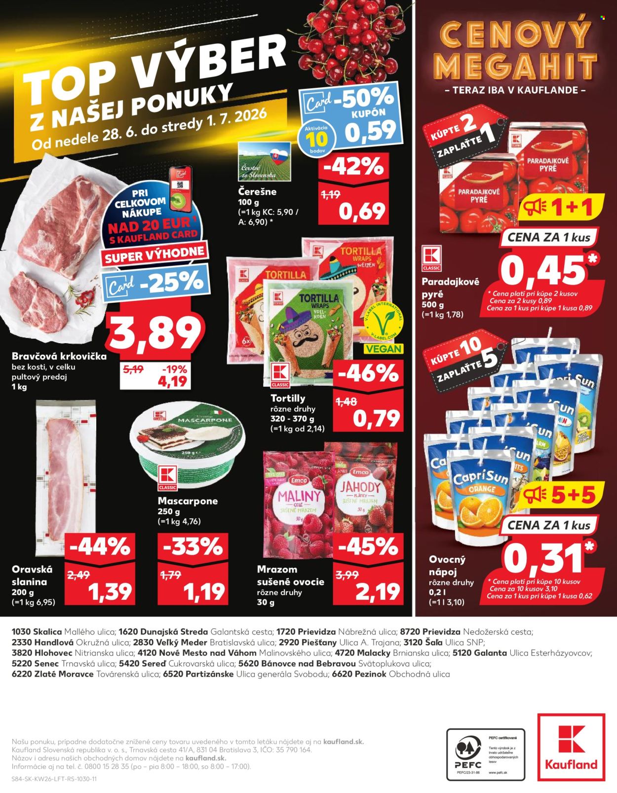 Leták Kaufland - 25.6.2026 - 1.7.2026. Strana 84