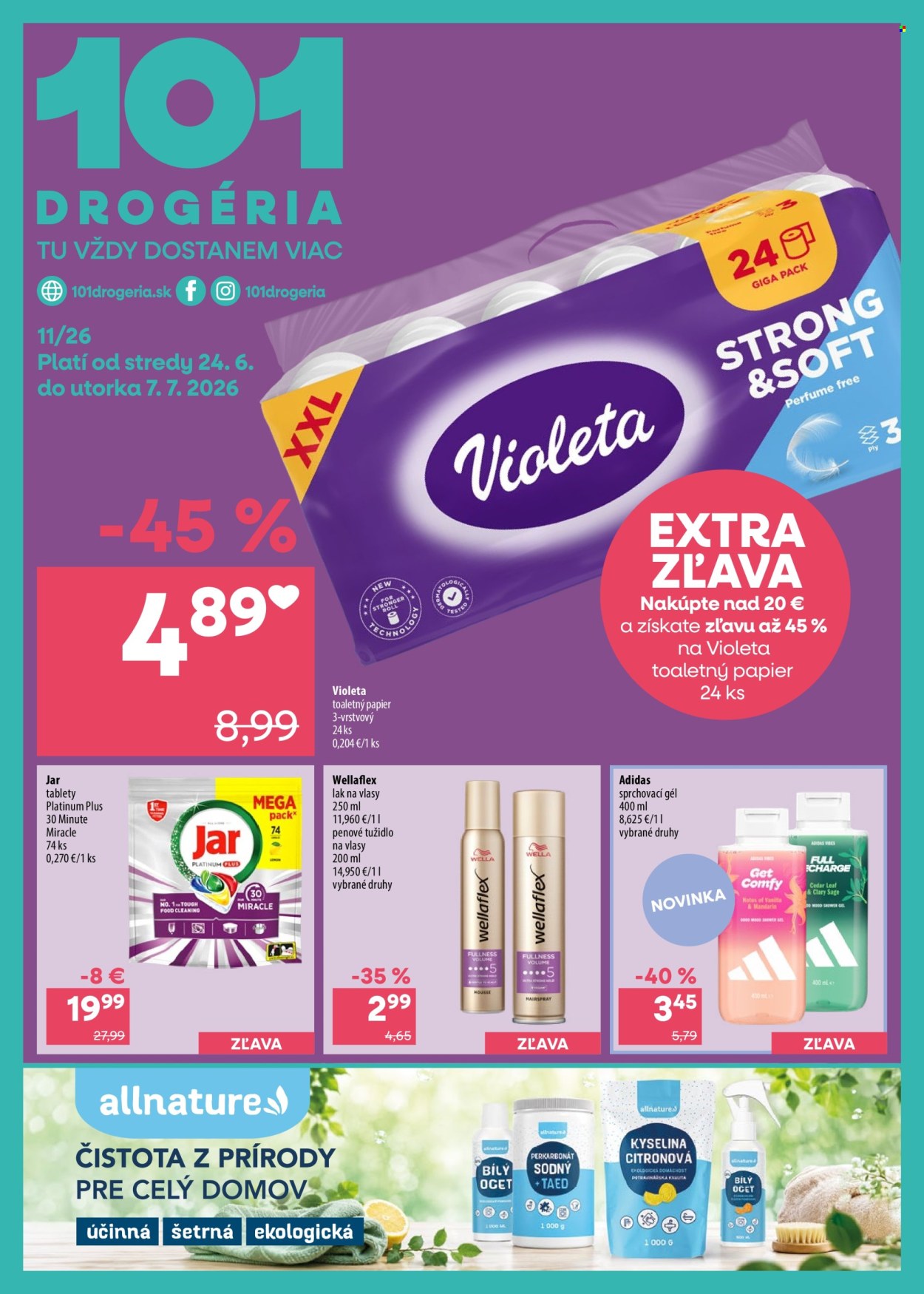 Leták 101 Drogerie - 24.6.2026 - 7.7.2026. Strana 1