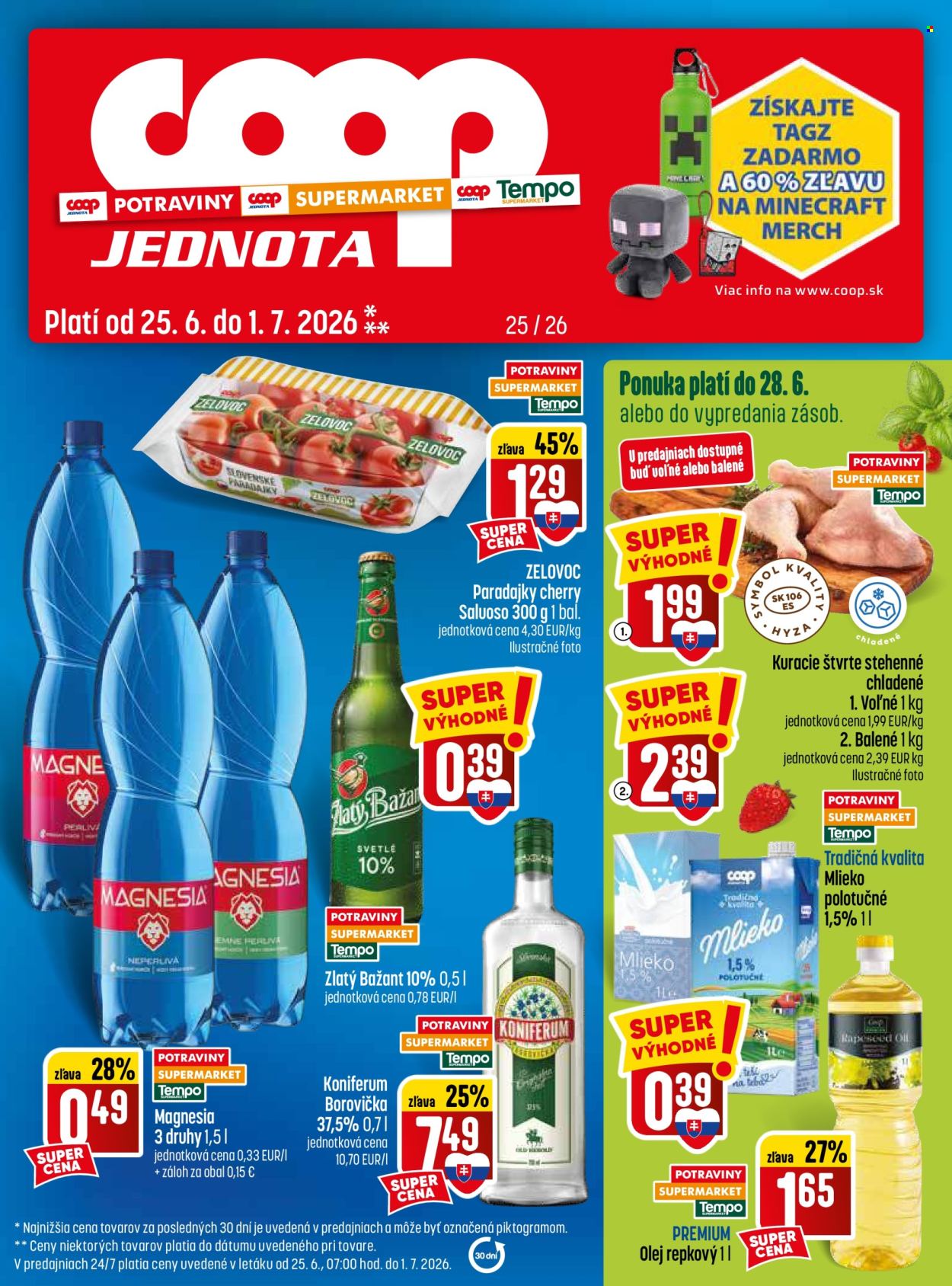 Leták COOP Jednota - 25.6.2026 - 1.7.2026. Strana 1