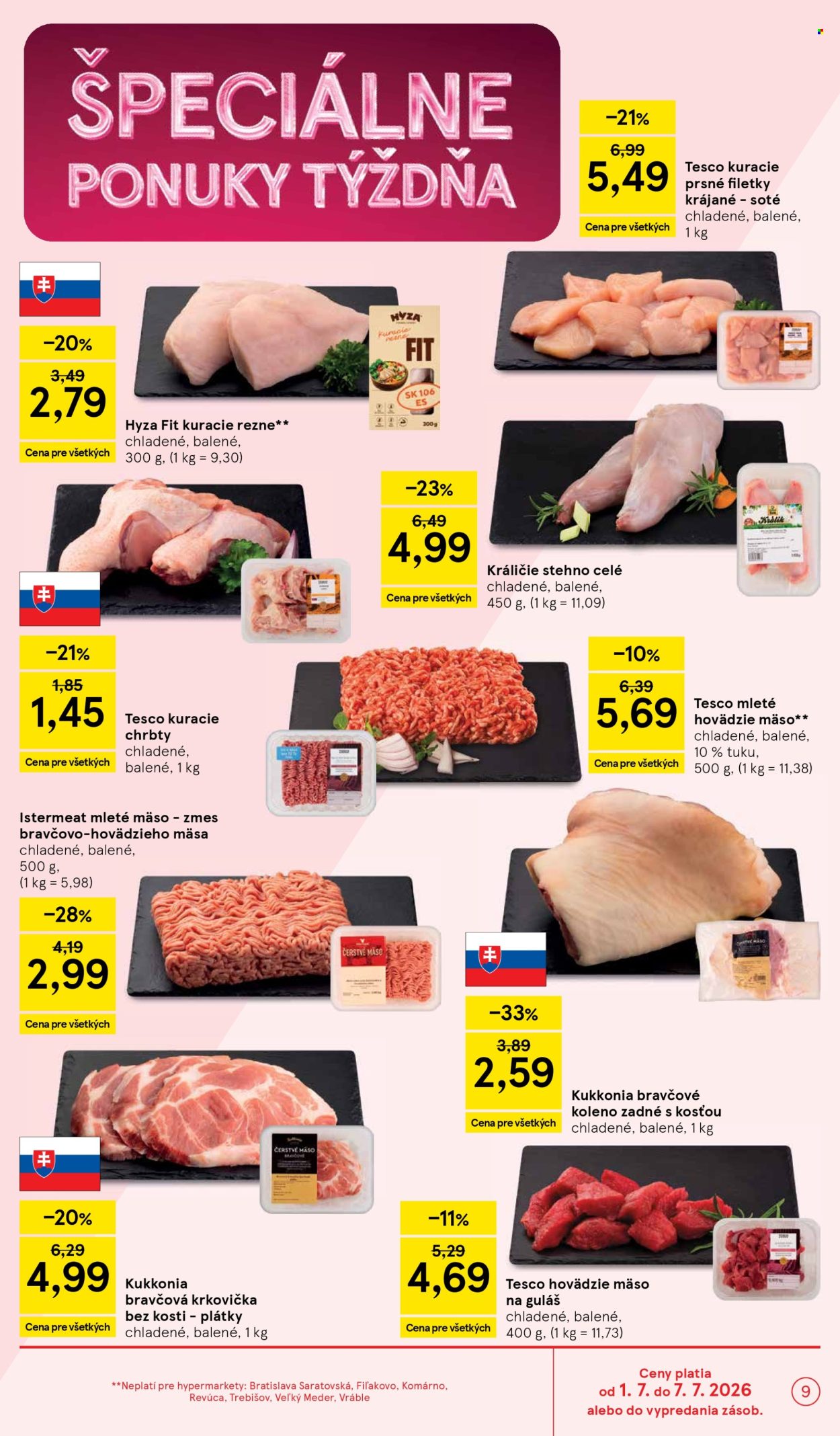 Leták TESCO - 1.7.2026 - 7.7.2026. Strana 9