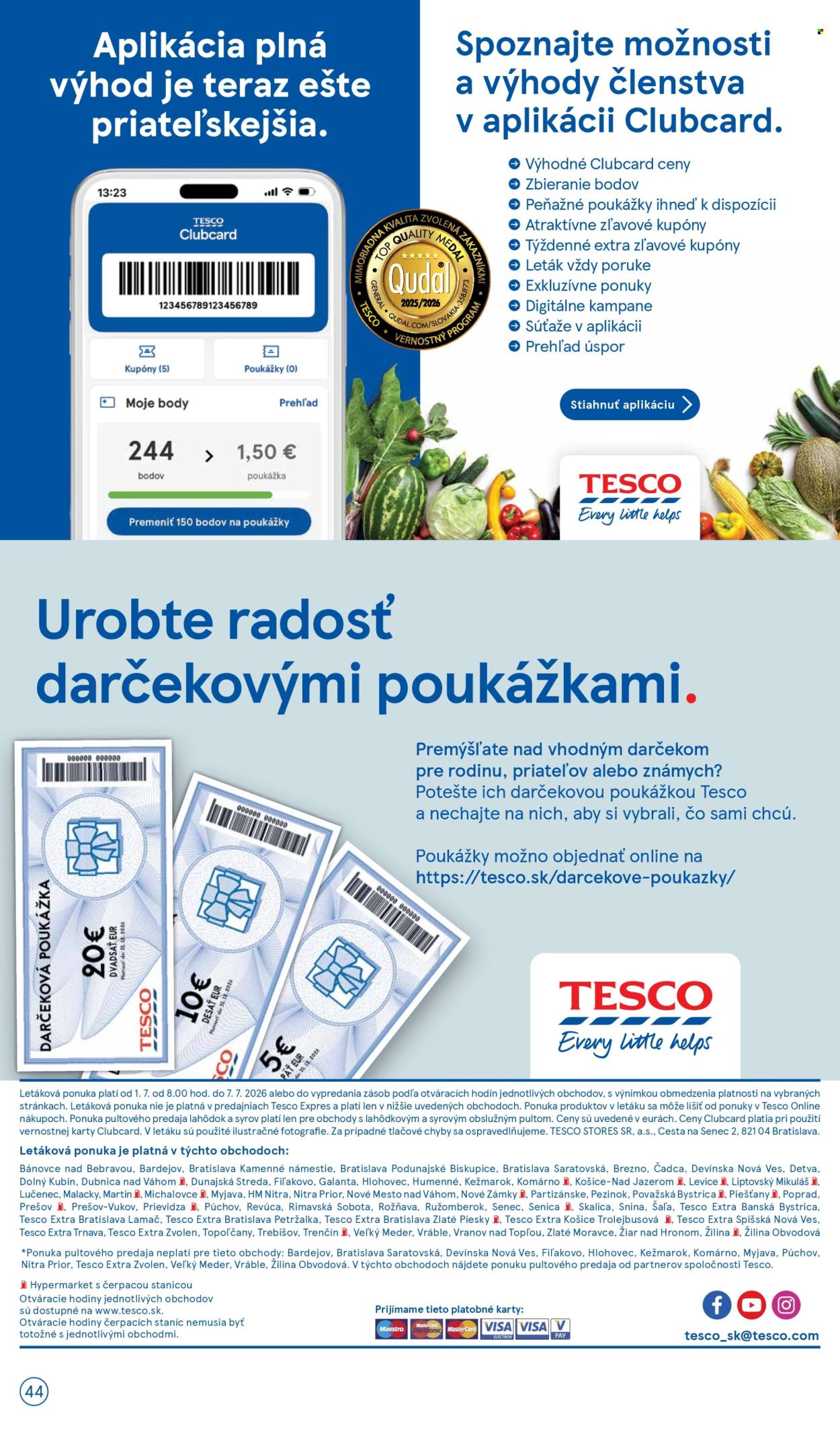 Leták TESCO - 1.7.2026 - 7.7.2026. Strana 44