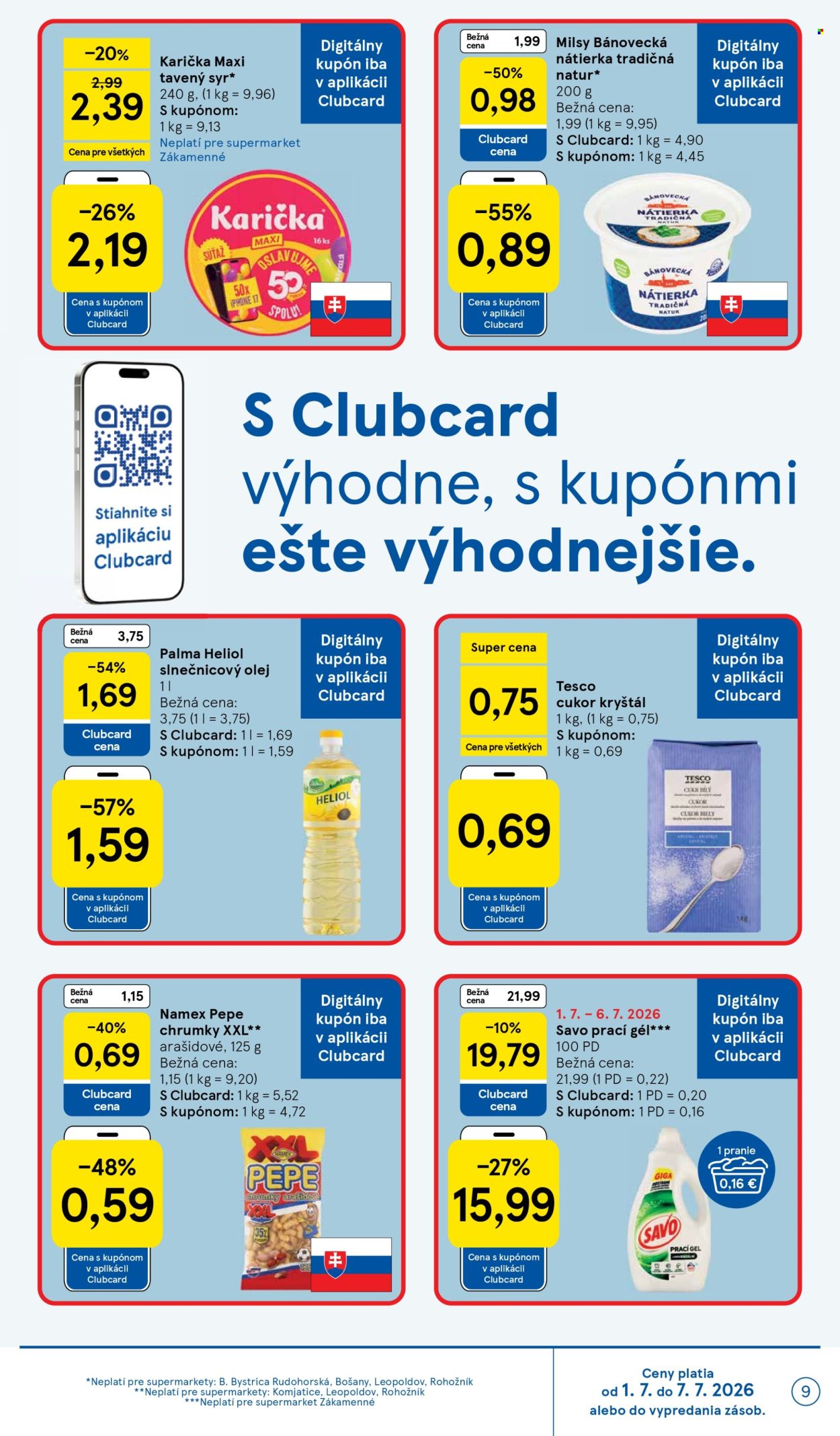 Leták TESCO supermarket - 1.7.2026 - 7.7.2026. Strana 9