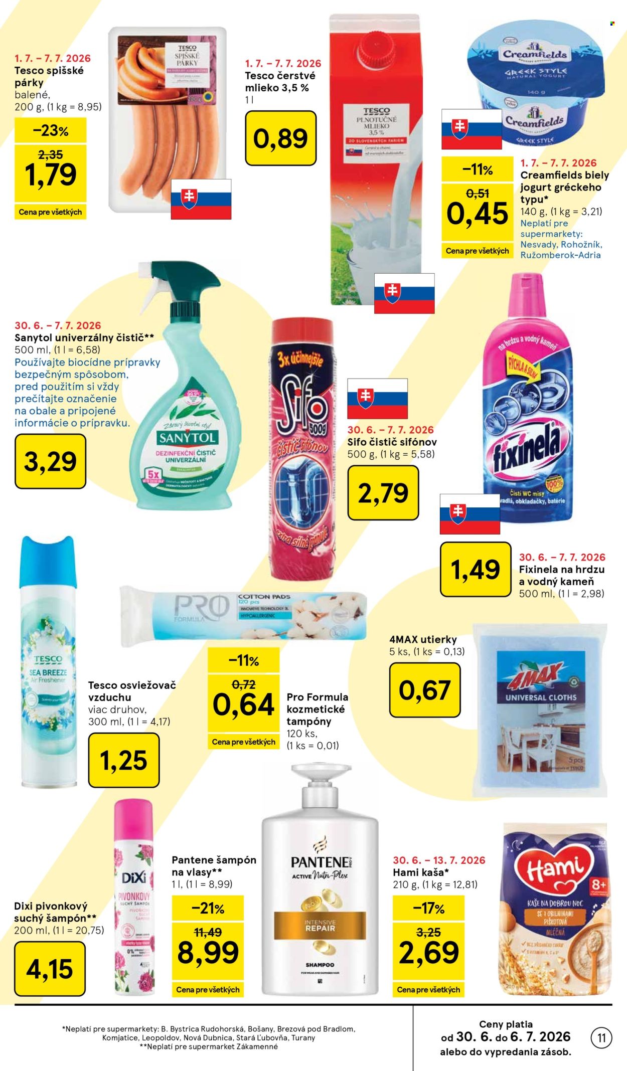 Leták TESCO supermarket - 1.7.2026 - 7.7.2026. Strana 11