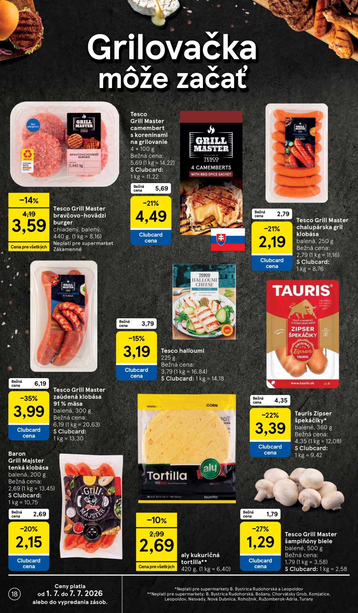 Leták TESCO supermarket - 1.7.2026 - 7.7.2026. Strana 18