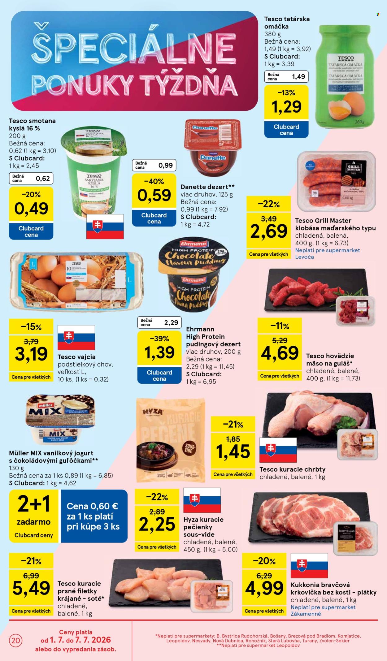 Leták TESCO supermarket - 1.7.2026 - 7.7.2026. Strana 20