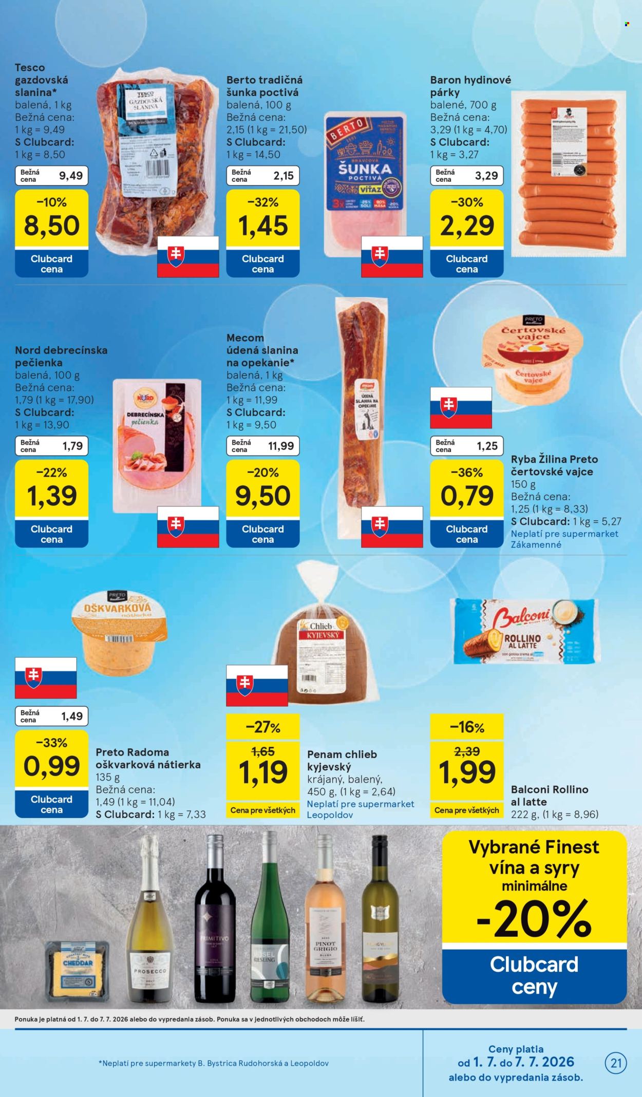 Leták TESCO supermarket - 1.7.2026 - 7.7.2026. Strana 21