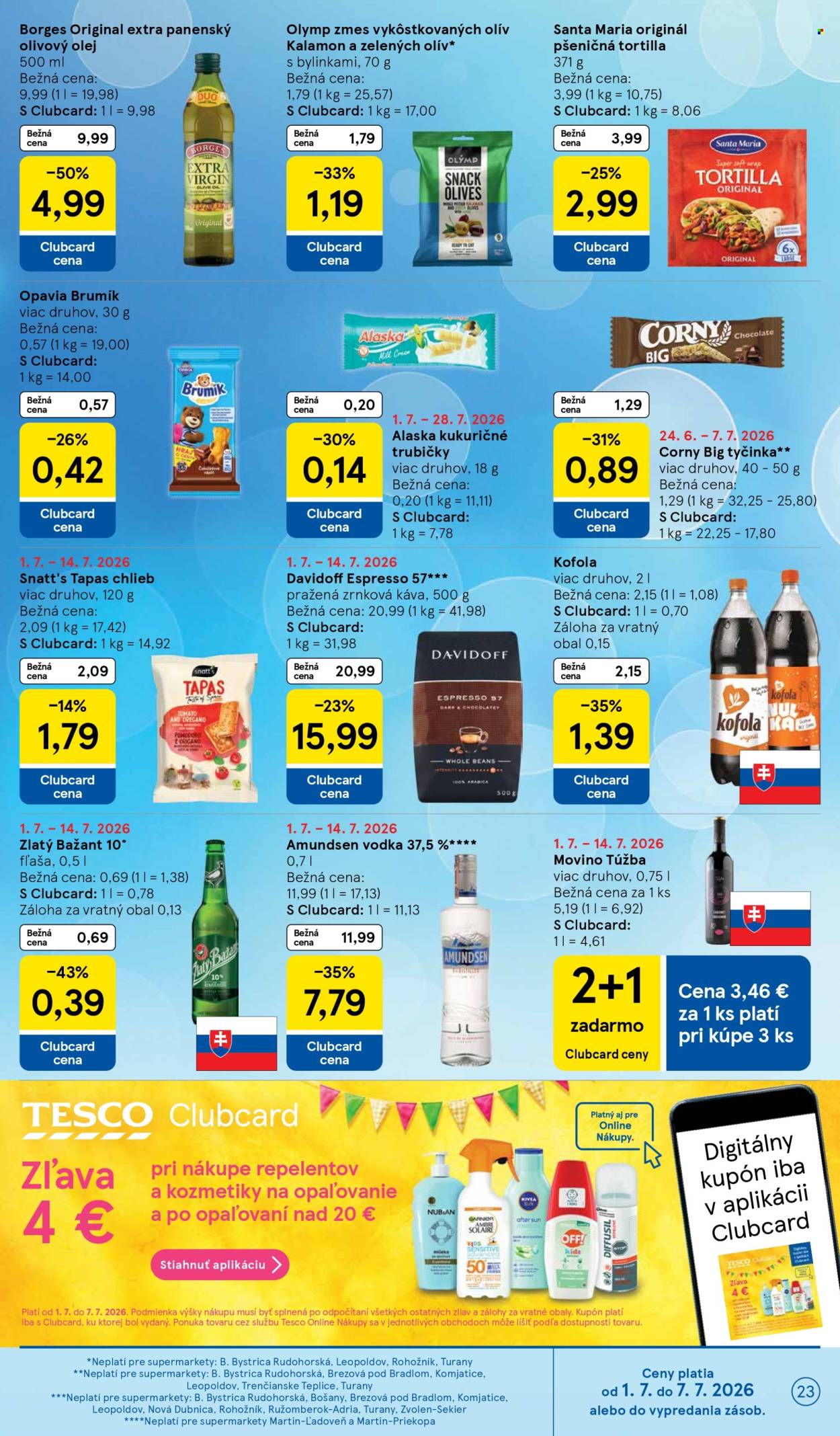 Leták TESCO supermarket - 1.7.2026 - 7.7.2026. Strana 23