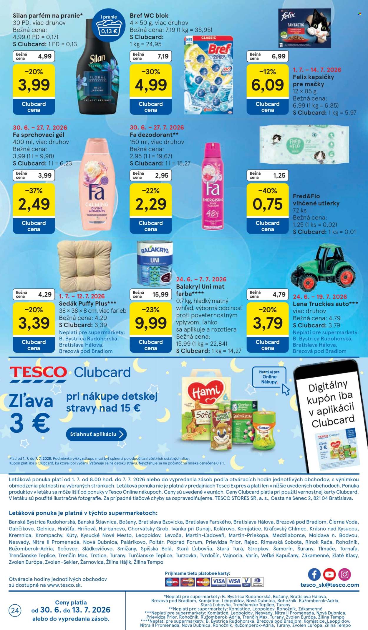 Leták TESCO supermarket - 1.7.2026 - 7.7.2026. Strana 24
