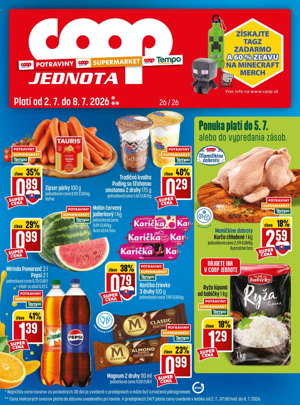 Leták COOP Jednota - 2.7.2026 - 8.7.2026. Strana 1