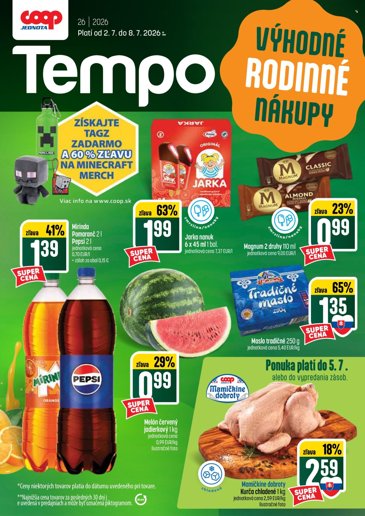 Leták COOP Jednota - 2.7.2026 - 8.7.2026. Strana 1